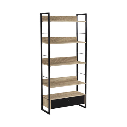 Everfurn Baltic Wide Bookshelf with Large Drawer