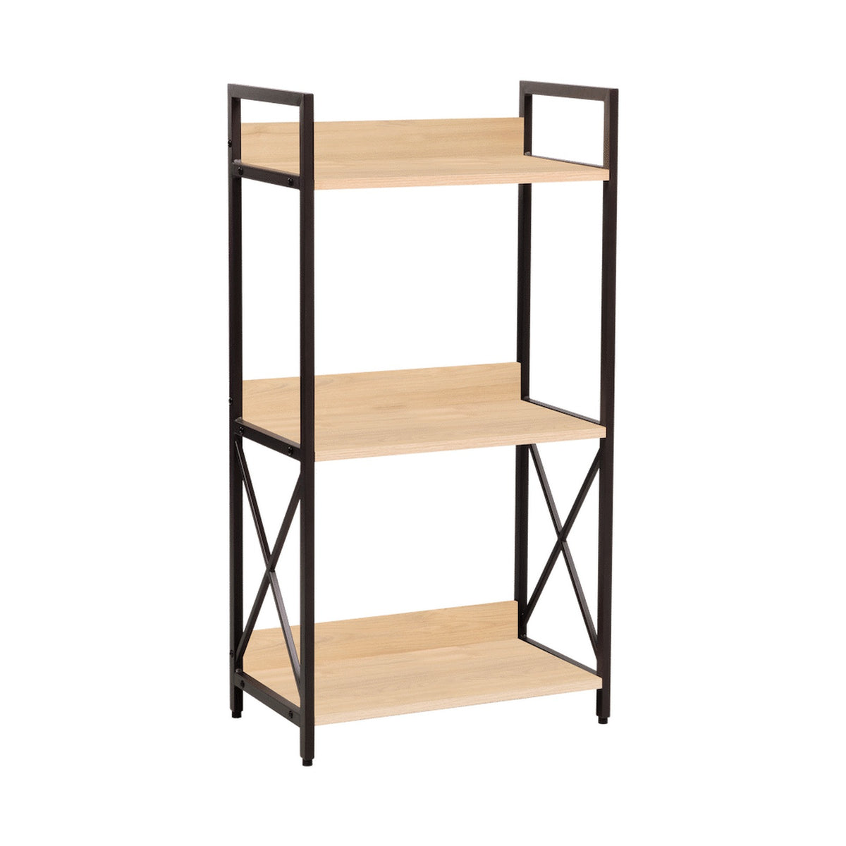 Everfurn Scandanavian Bookcase Medium with Steel Frame