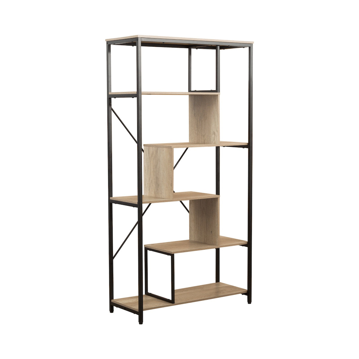 Everfurn Vector Large Bookshelf with Steel Frame