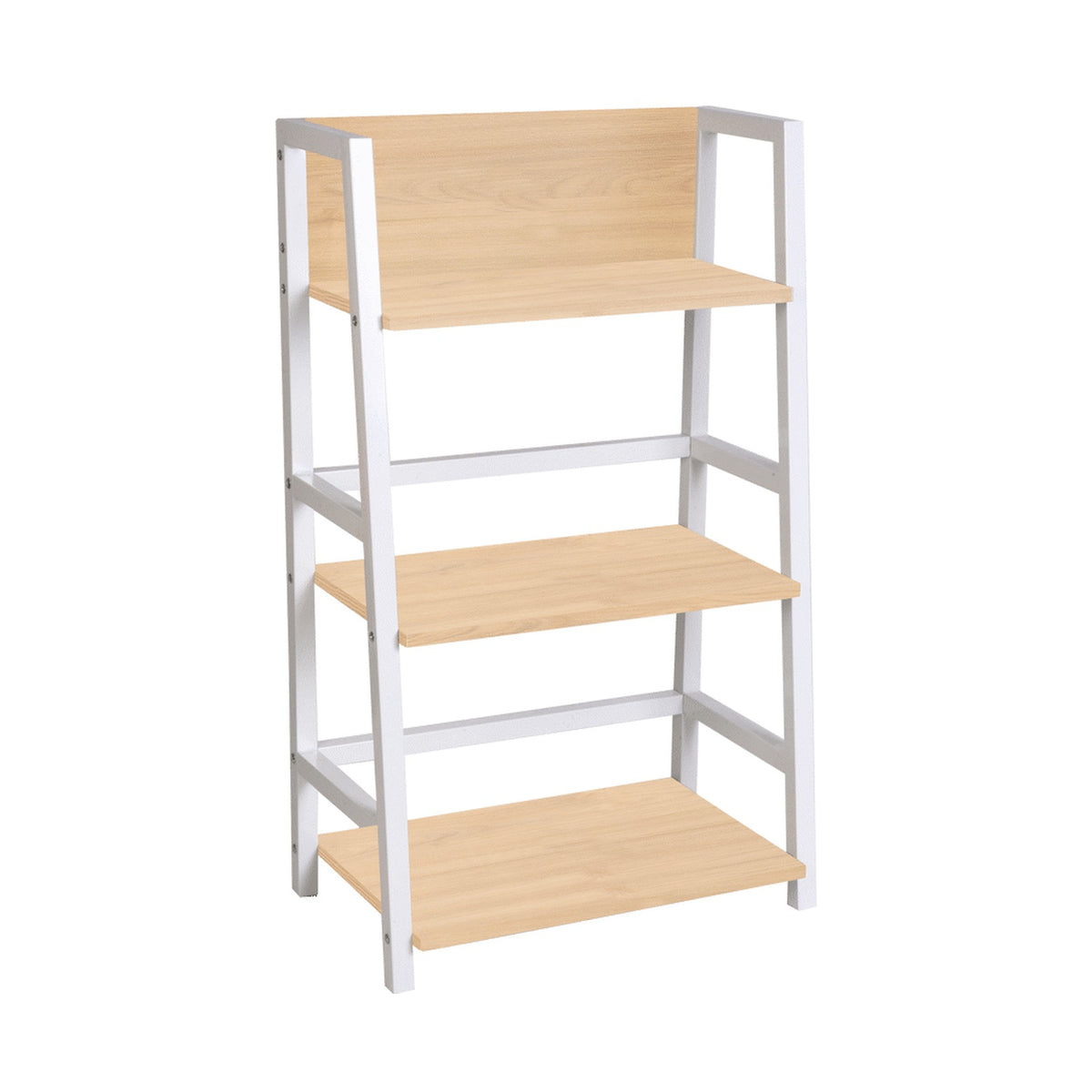 Everfurn Orchid Bookshelf with Powder-Coated Steel Frame