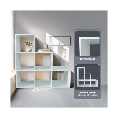 Everfurn Hexagon Bookshelf, High Pressure Laminate