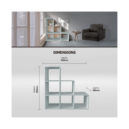 Everfurn Hexagon Bookshelf, High Pressure Laminate