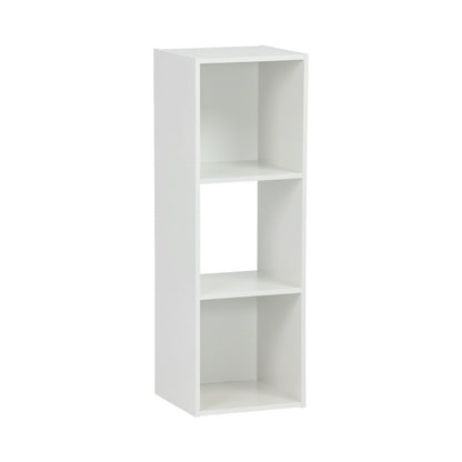 Everfurn Grayscale 3 Tier Bookshelf White, High Pressure Laminate