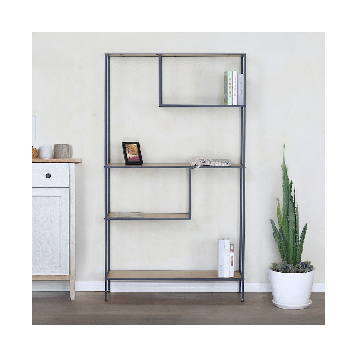 Everfurn Felix Bookshelf - Oak