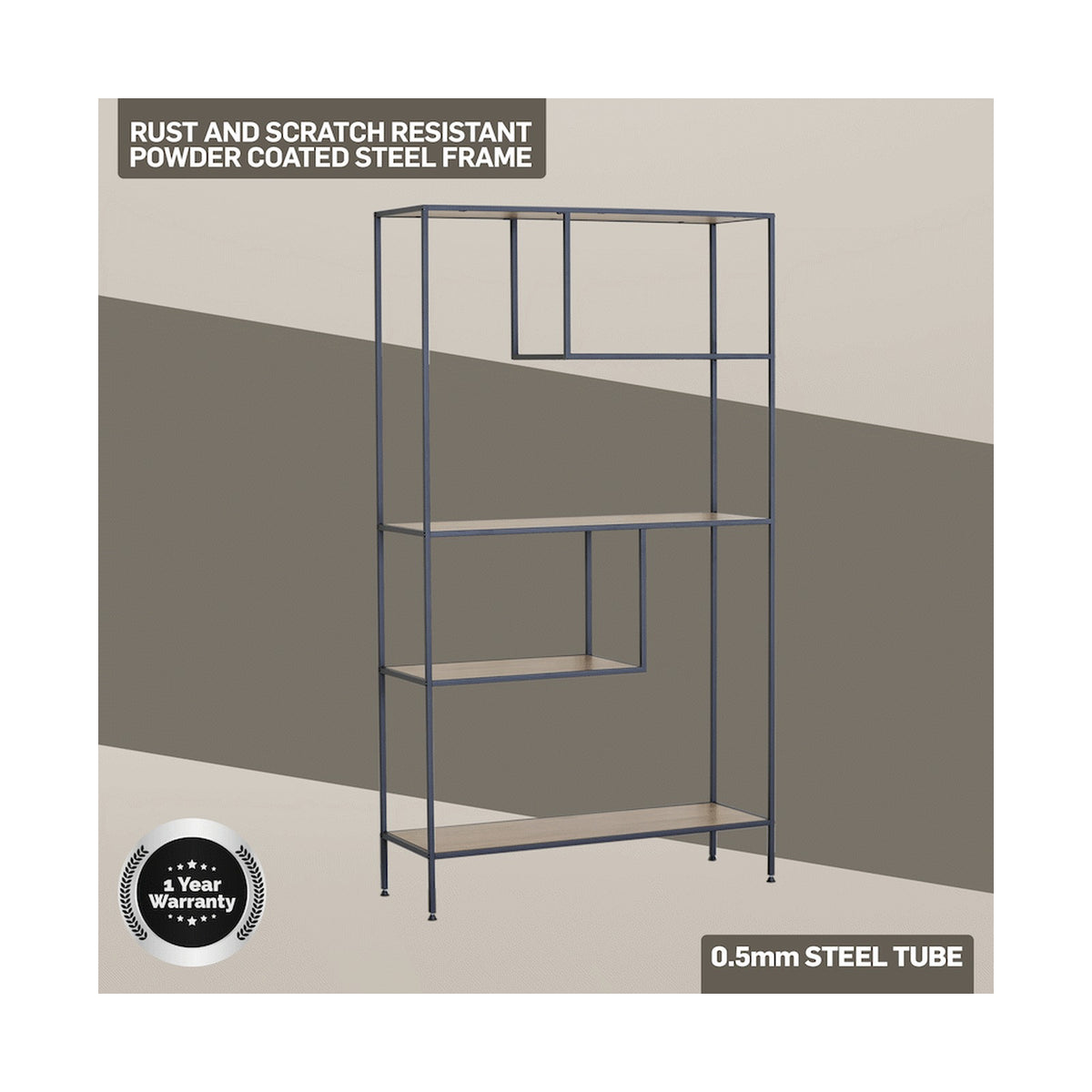 Everfurn Felix Bookshelf - Oak