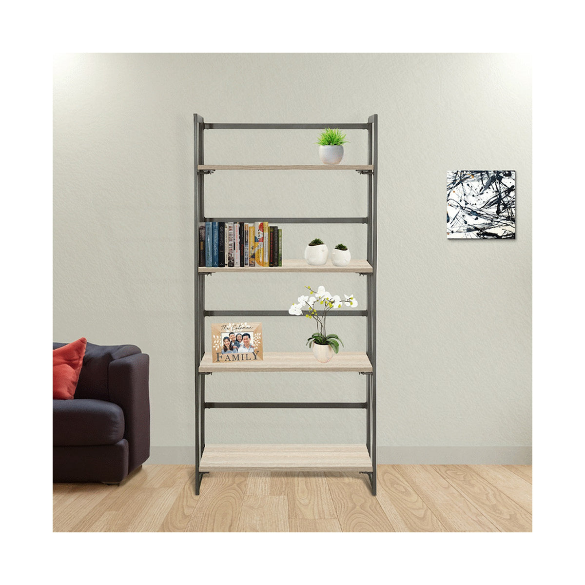 Everfurn Caprese Folding Bookshelf