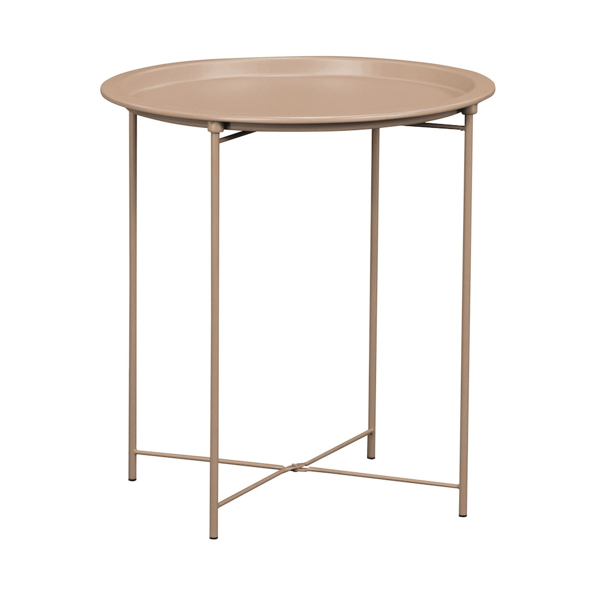 Everfurn Nala Side Table Beige, Painted MDF, Steel Frame, 2 Pack