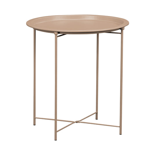 Everfurn Nala Side Table Beige, Painted MDF, Steel Frame, 2 Pack