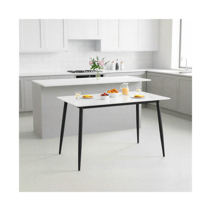 Everfurn Theo Dining Table, Sintered Stone Top - White