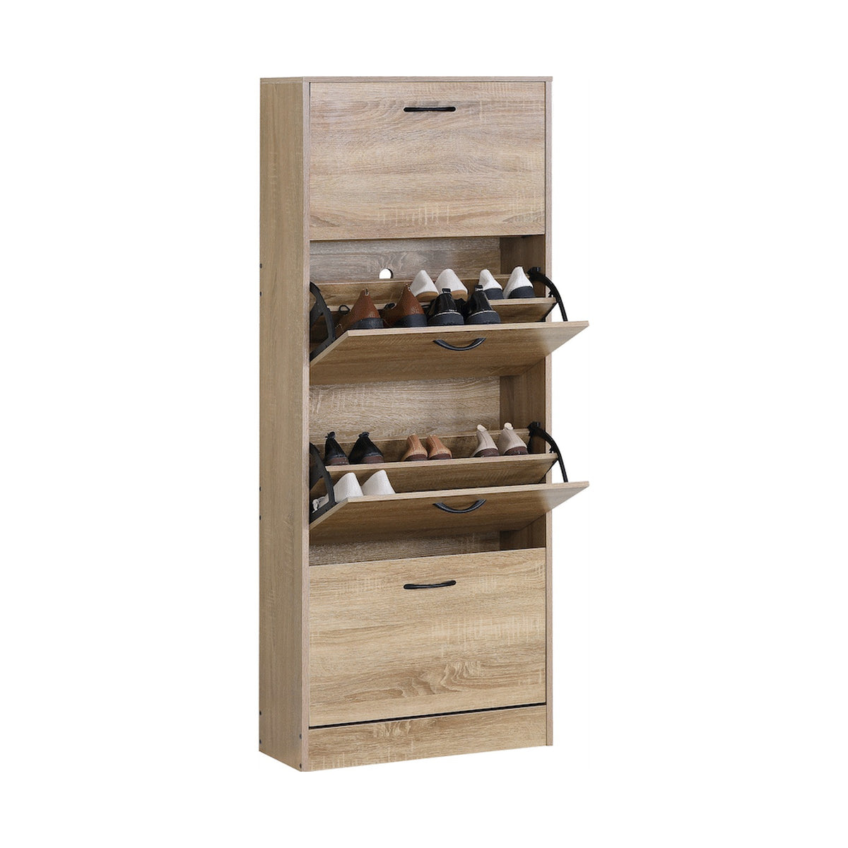 Everfurn Tamar Shoe Cabinet - Large - Oak