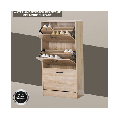 Everfurn Tamar Shoe Cabinet - Small - Oak