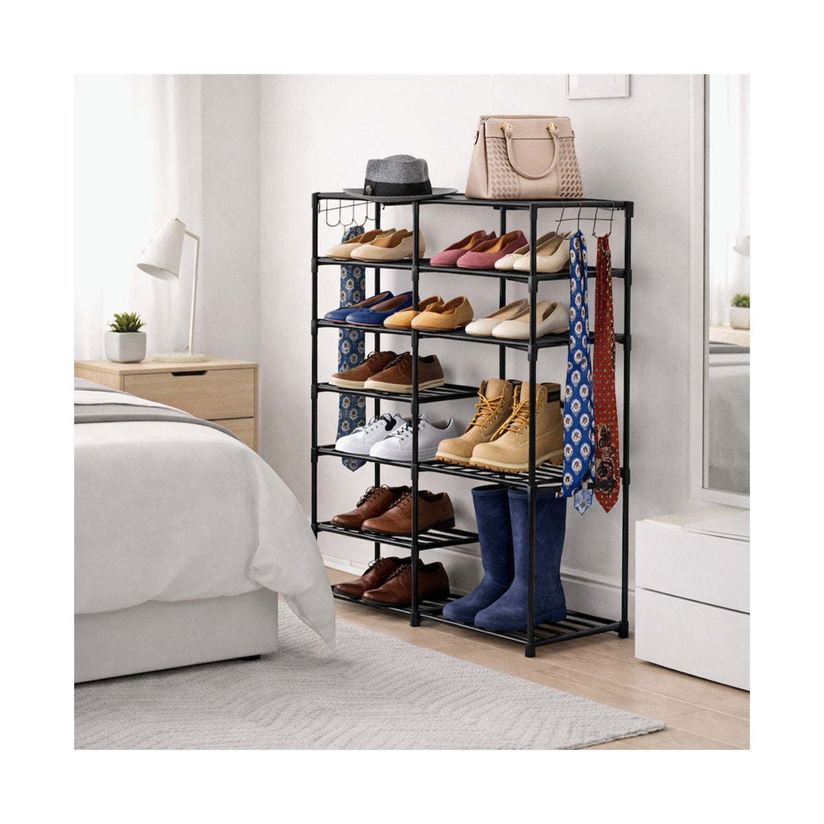Everfurn Myra Show Rack - Black