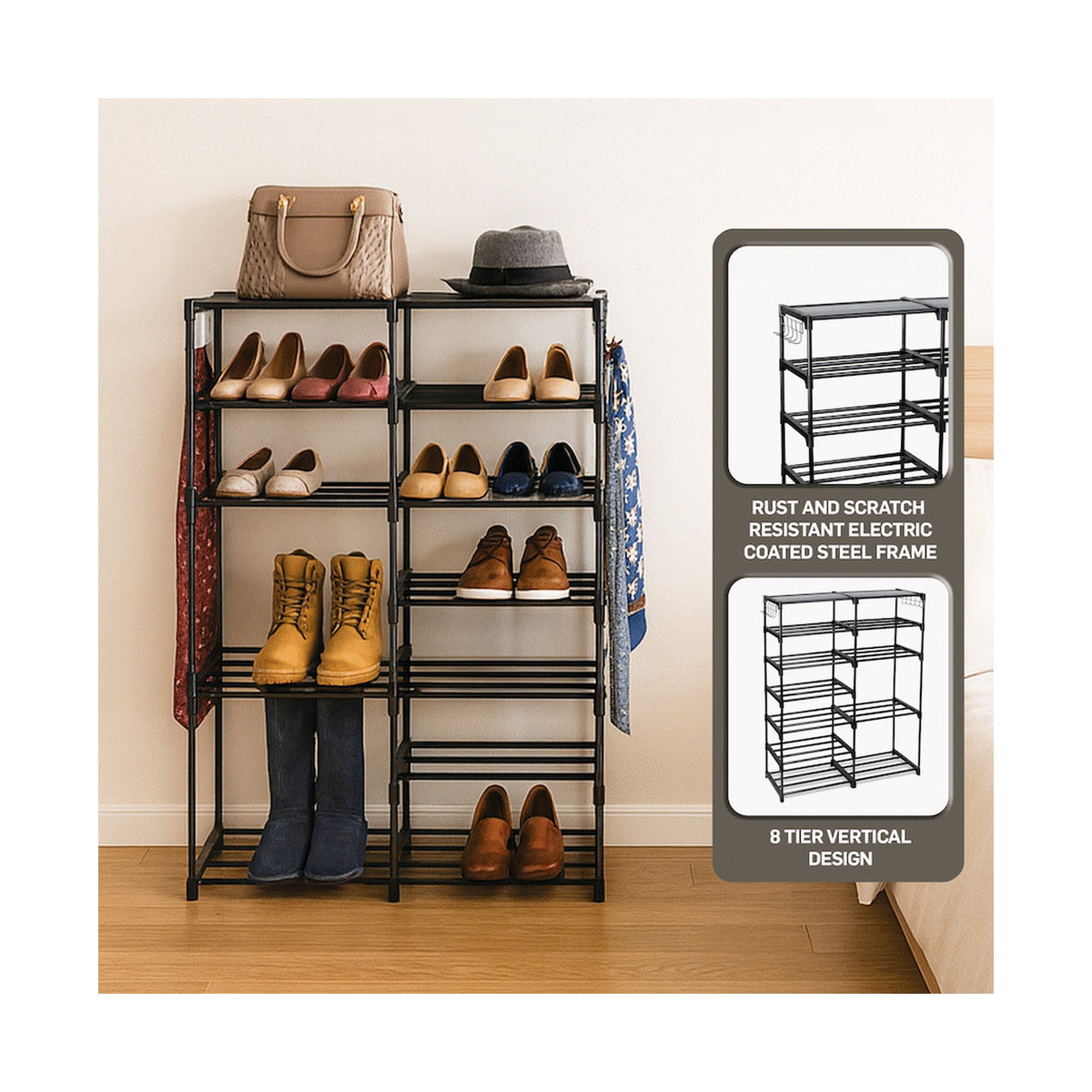 Everfurn Myra Show Rack - Black