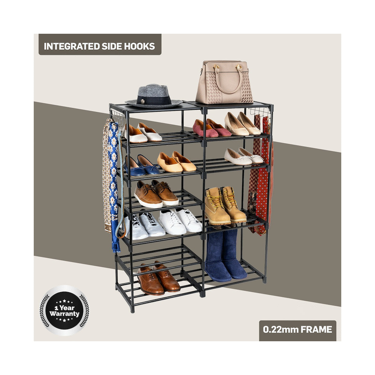 Everfurn Myra Show Rack - Black