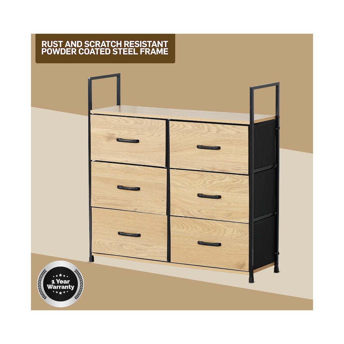 Everfurn Zira Wardrobe Small - Oak