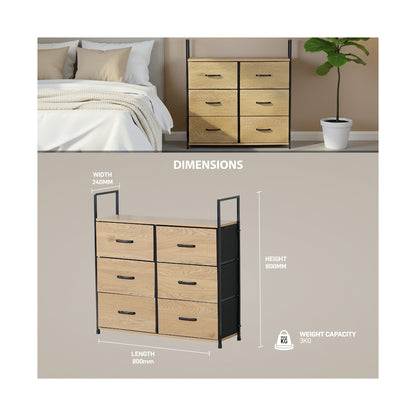 Everfurn Zira Wardrobe Small - Oak