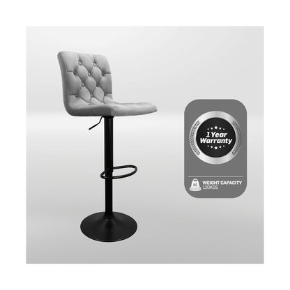 Bayer Large Barstool Grey with black base - Single