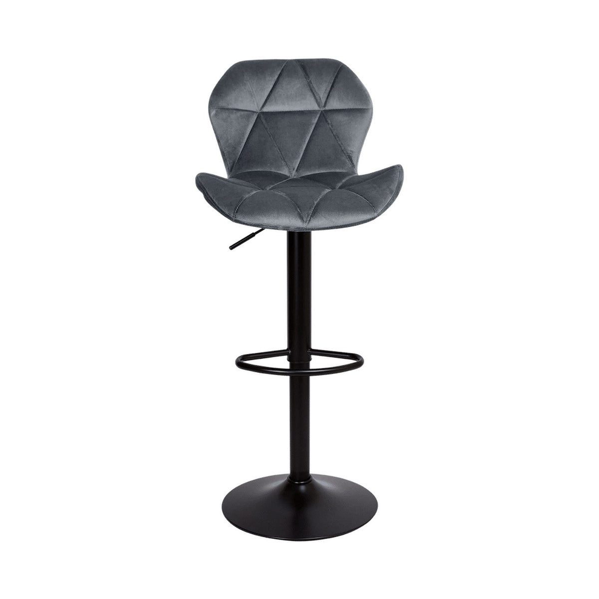 Everfurn Tira Barstool - Grey Velvet (2 Pack)