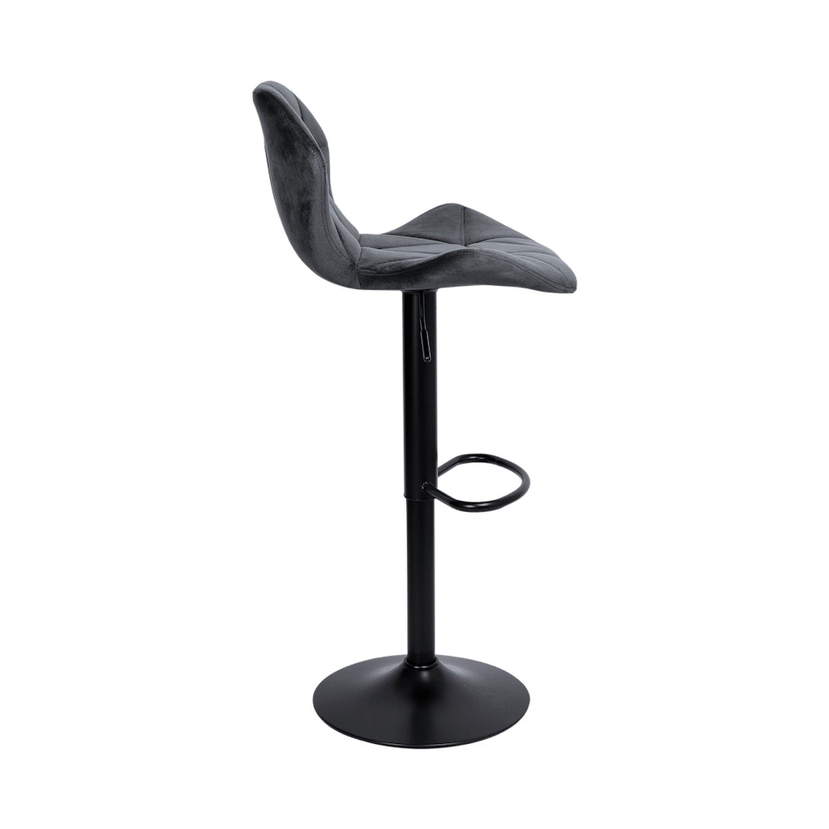 Everfurn Tira Barstool - Grey Velvet (2 Pack)