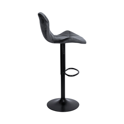 Everfurn Tira Barstool - Grey Velvet (2 Pack)