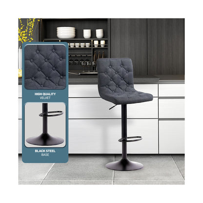 Bayer Large Barstool Grey with black base