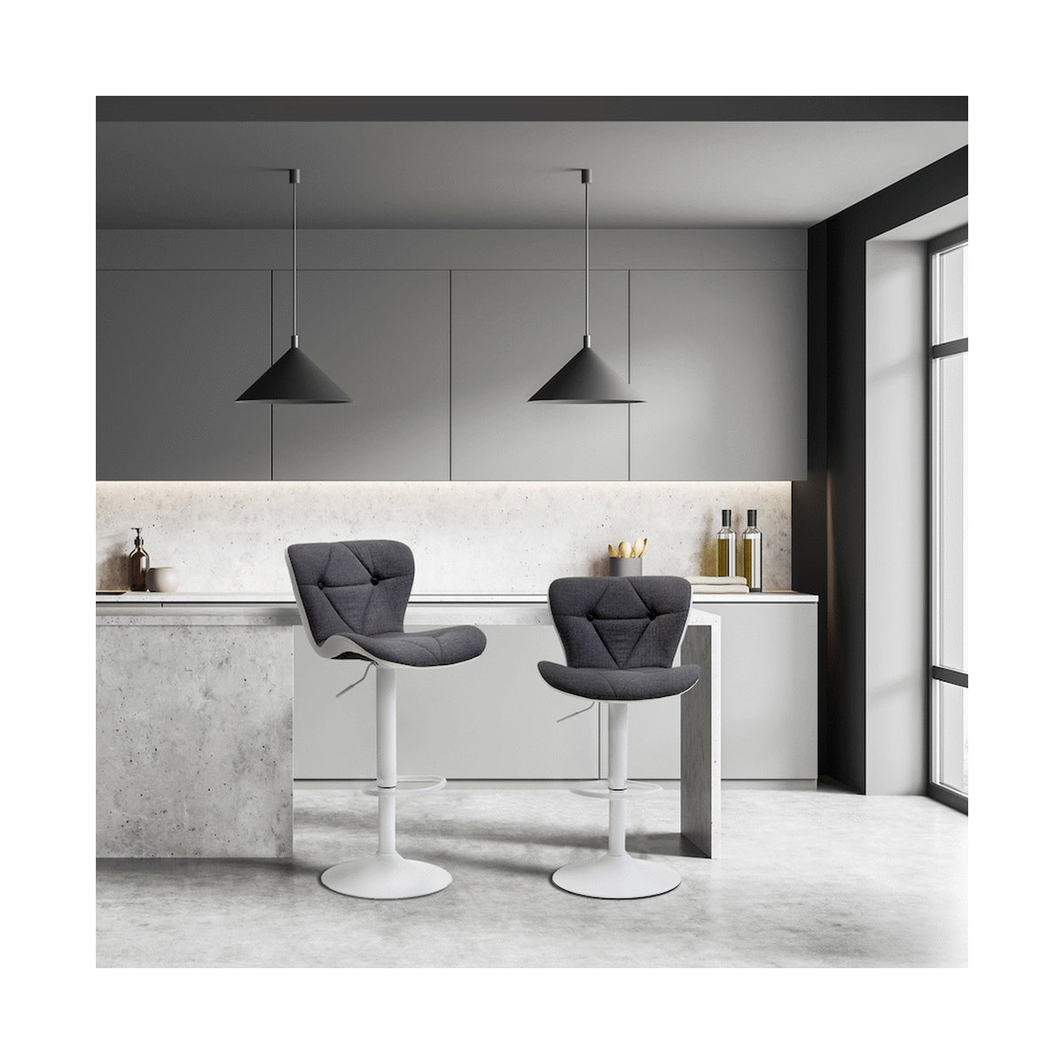 Halter Barstool - Grey