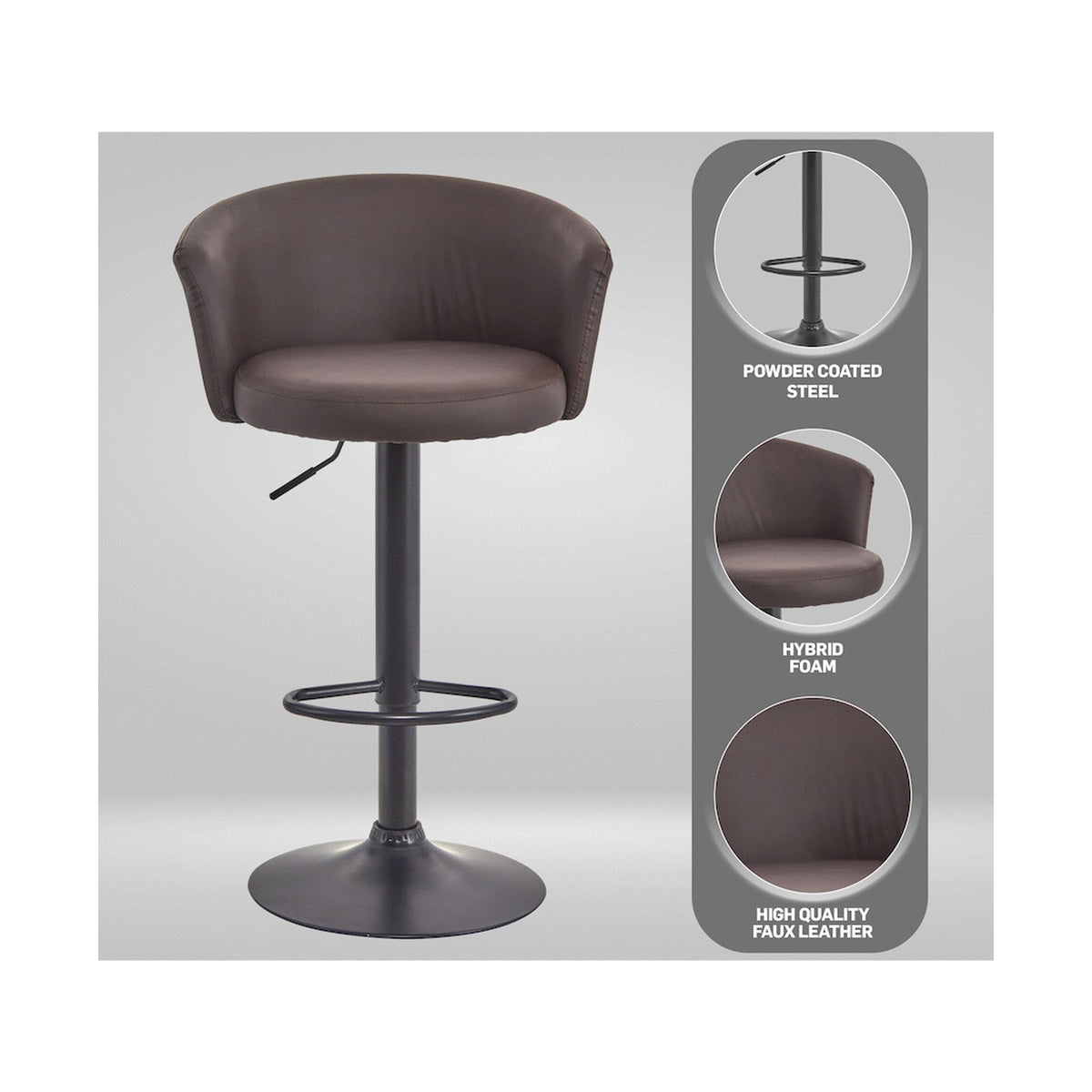 Everfurn Titan Barstool - Brown