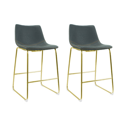Everfurn Opal Large Barstool Gold - 2 Pack