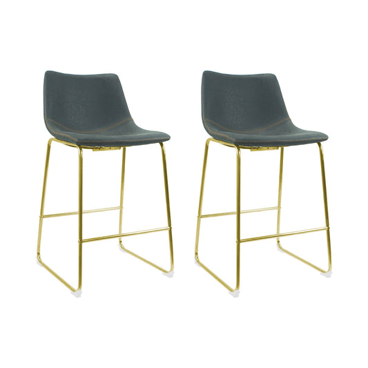 Everfurn Opal Large Barstool Gold - 2 Pack
