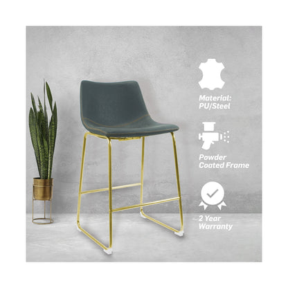Everfurn Opal Large Barstool Gold - 2 Pack