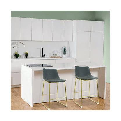 Everfurn Opal Large Barstool Gold - 2 Pack