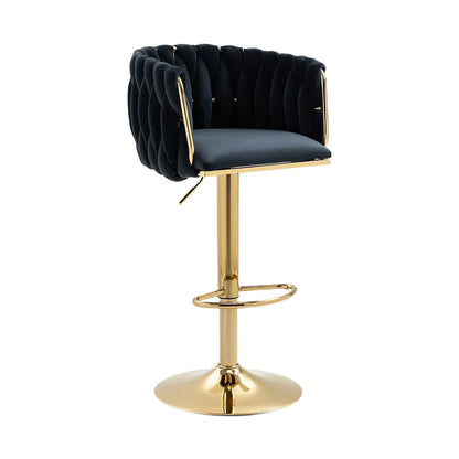 Everfurn Princeton Bar Stool - Gold and Black