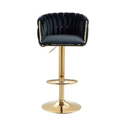 Everfurn Princeton Bar Stool - Gold and Black
