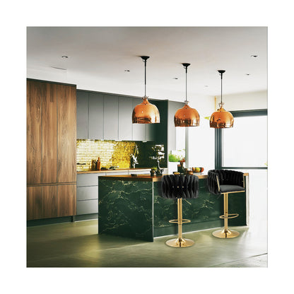 Everfurn Princeton Bar Stool - Gold and Black