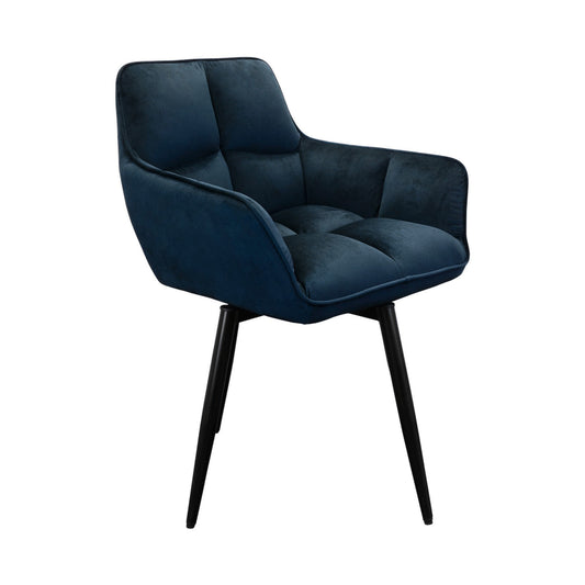 Everfurn Japan Casual Velvet Chair with Swivel - 2 Pack