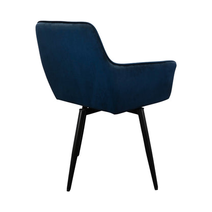 Everfurn Japan Casual Velvet Chair with Swivel - 2 Pack