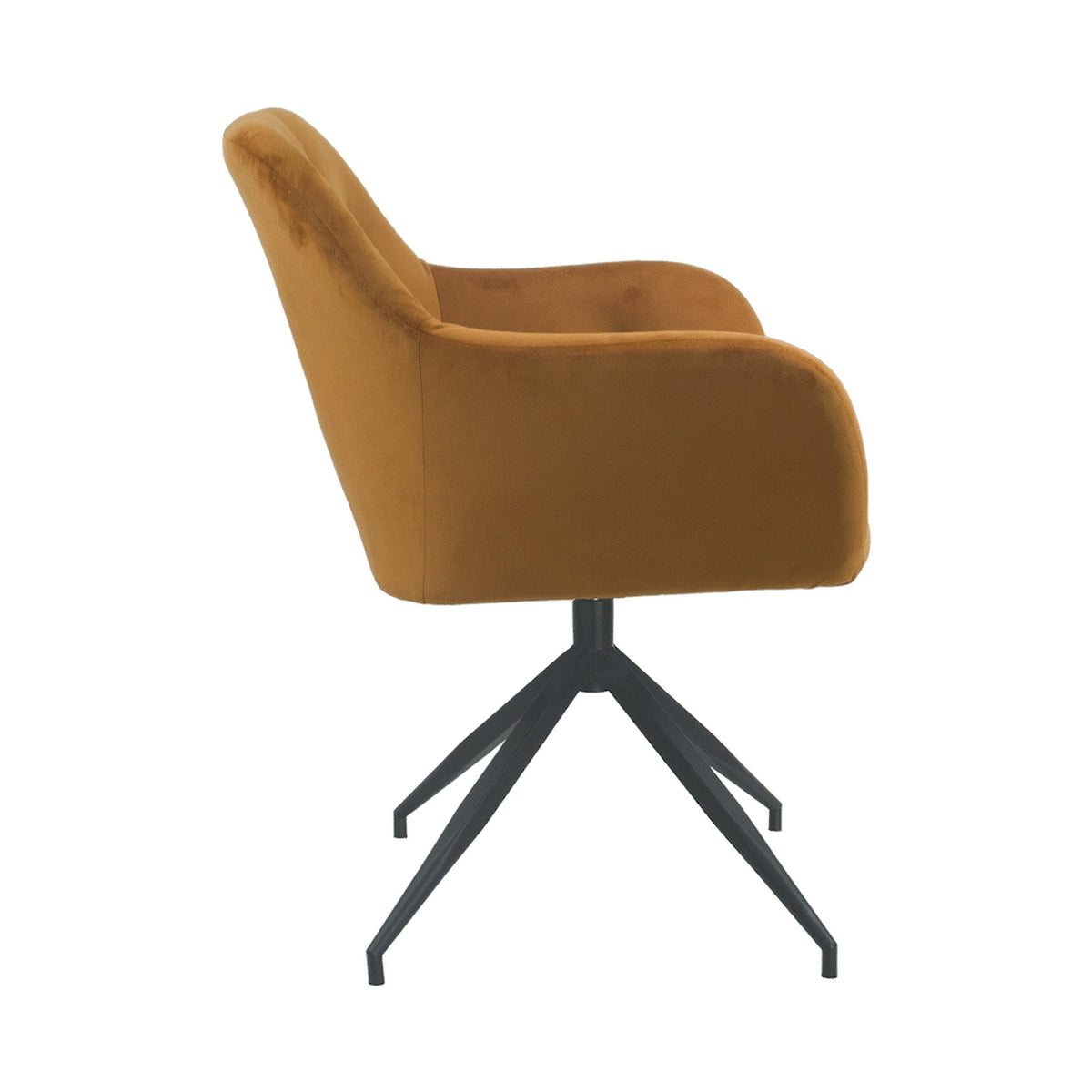 Everfurn Plush Swivel Casual Chair Burnt Orange - Single