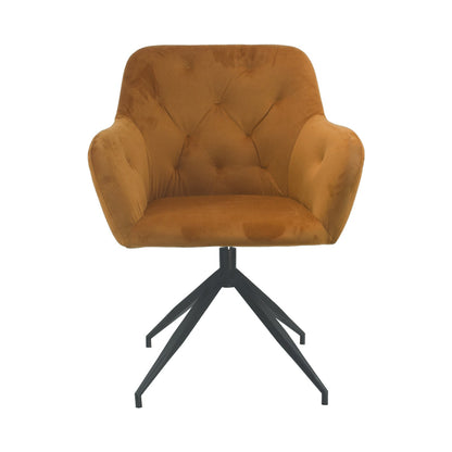 Everfurn Plush Swivel Casual Chair Burnt Orange - Single