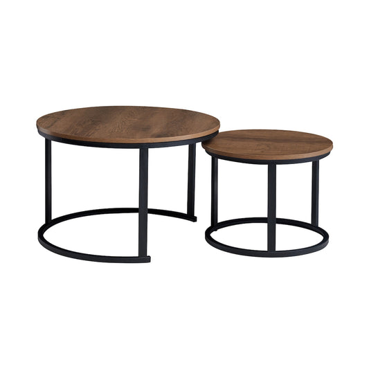 Everfurn Nile Nesting Coffee Table - Mahogany - 2-Piece