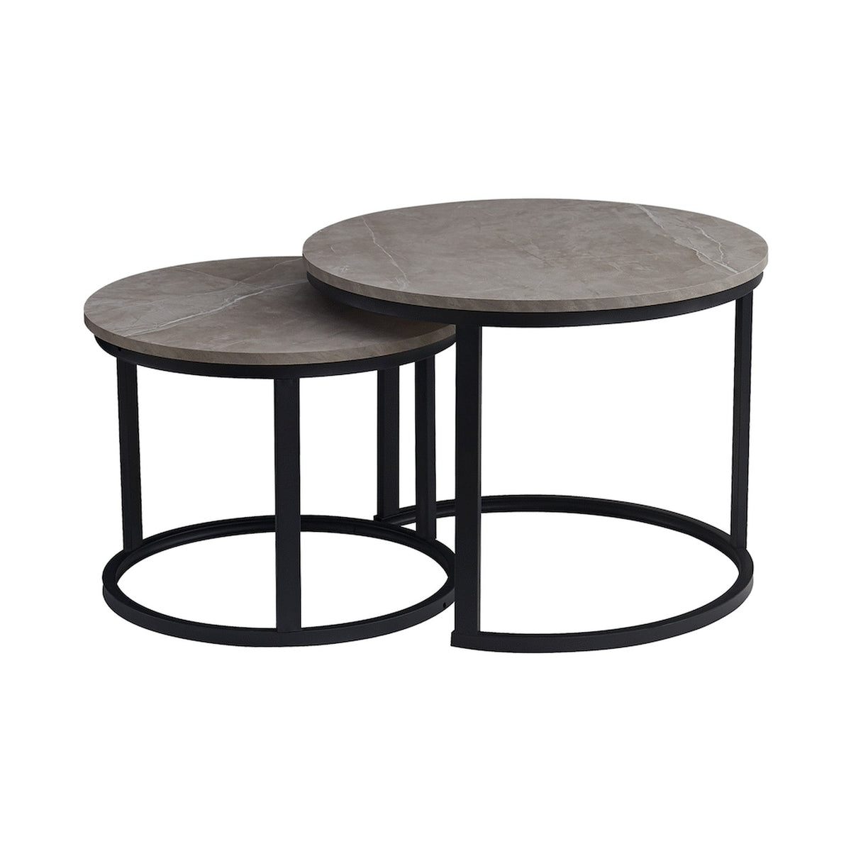 Everfurn Nile Nesting Coffee Table - Ash Grey (2 Piece)