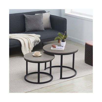Everfurn Nile Nesting Coffee Table - Ash Grey (2 Piece)