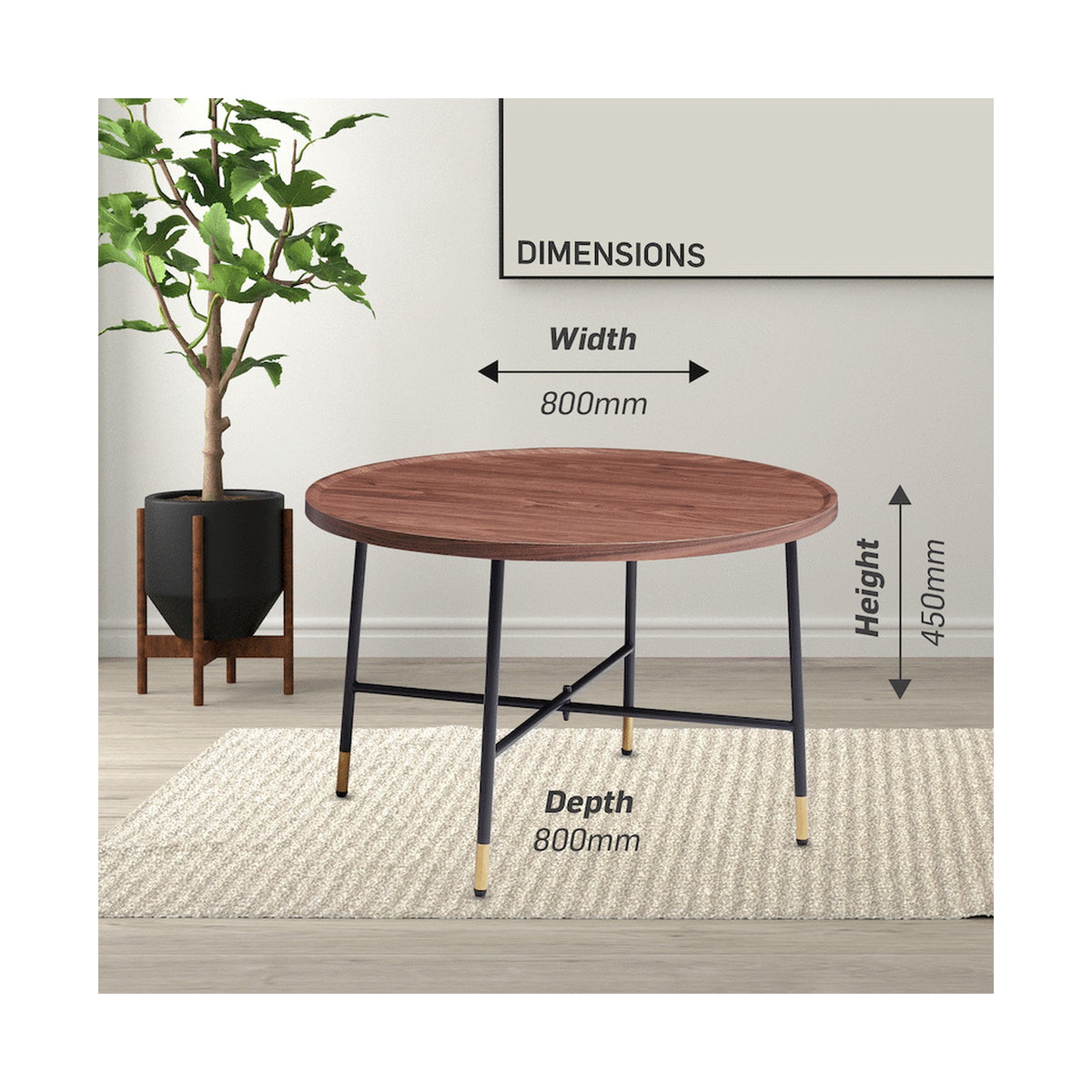 Everfurn Decadence Wooden Coffee Table