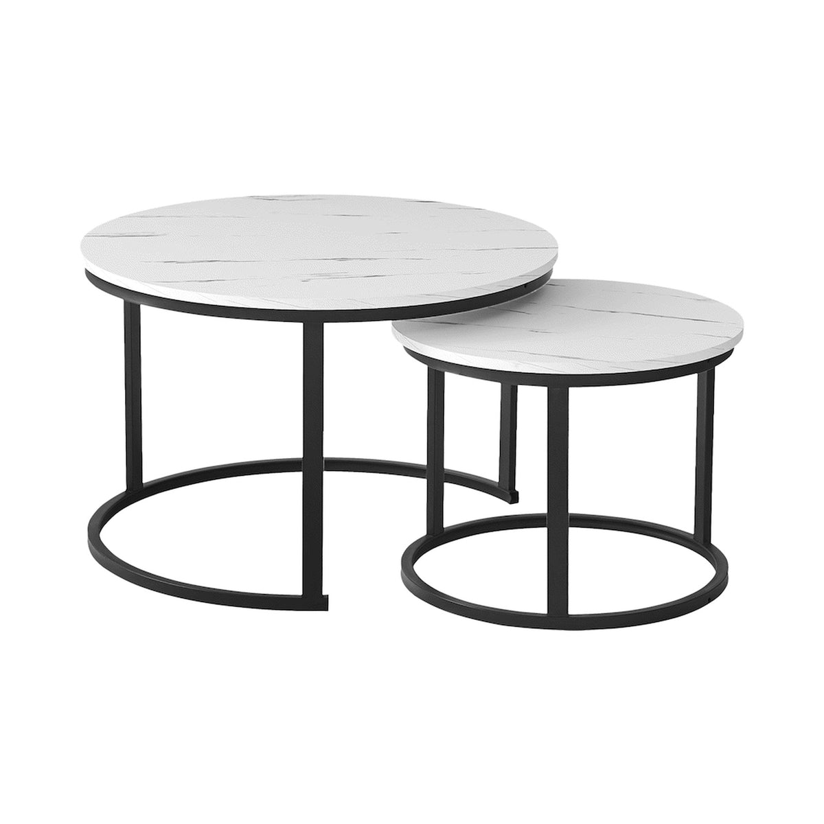 Everfurn Indus Nesting Coffee Table - White (2 Piece)