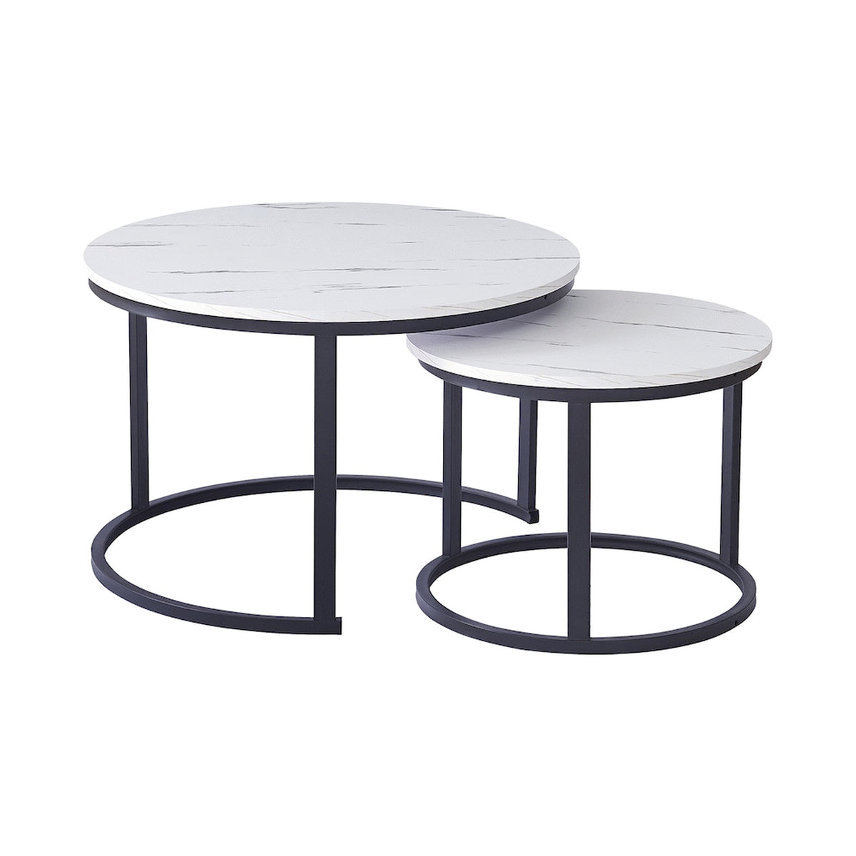 Everfurn Indus Nesting Coffee Table - White (2 Piece)