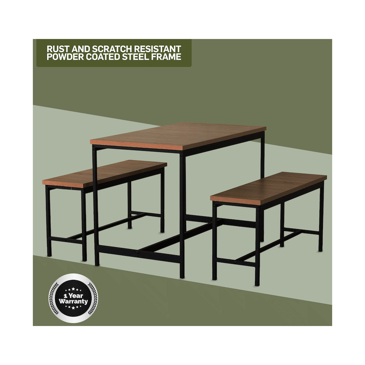Everfurn Gwen Dining Set - Mahogany