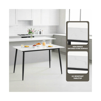 Everfurn Theo Dining Table - White, Box 1 of 2