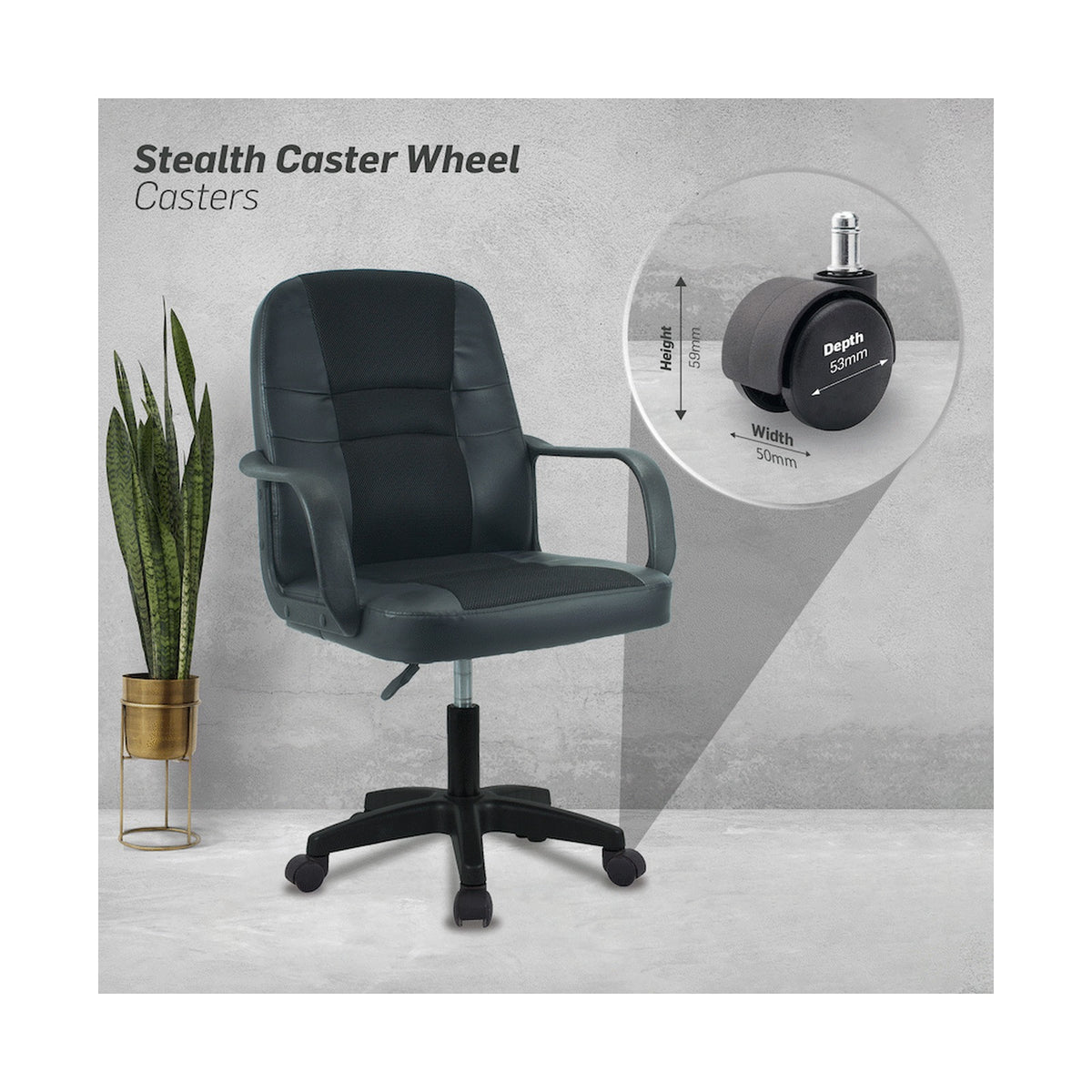 Everfurn Stealth Caster Wheel - 5 Pack