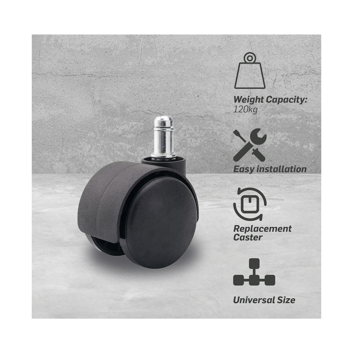 Everfurn Stealth Caster Wheel - 5 Pack
