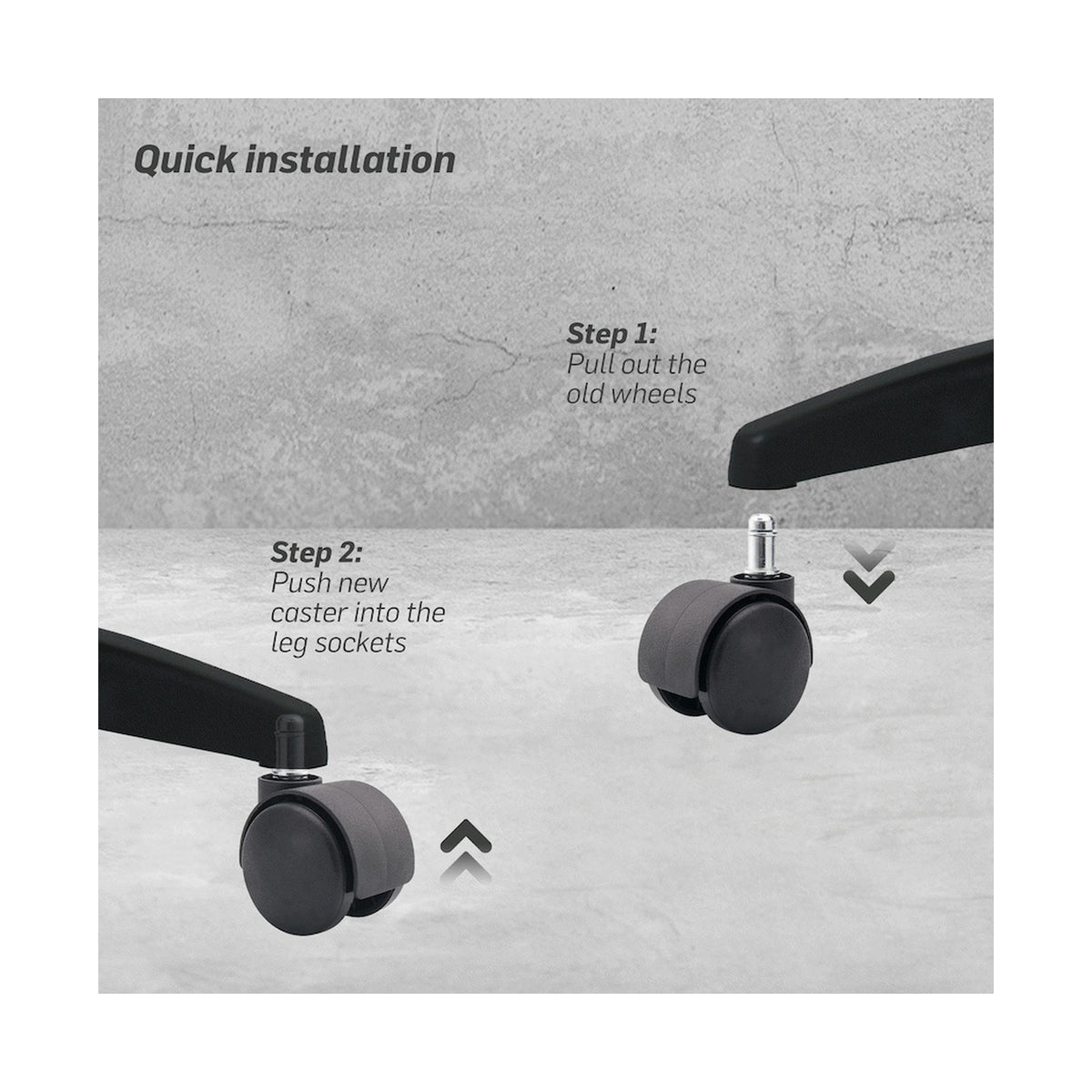 Everfurn Stealth Caster Wheel - 5 Pack