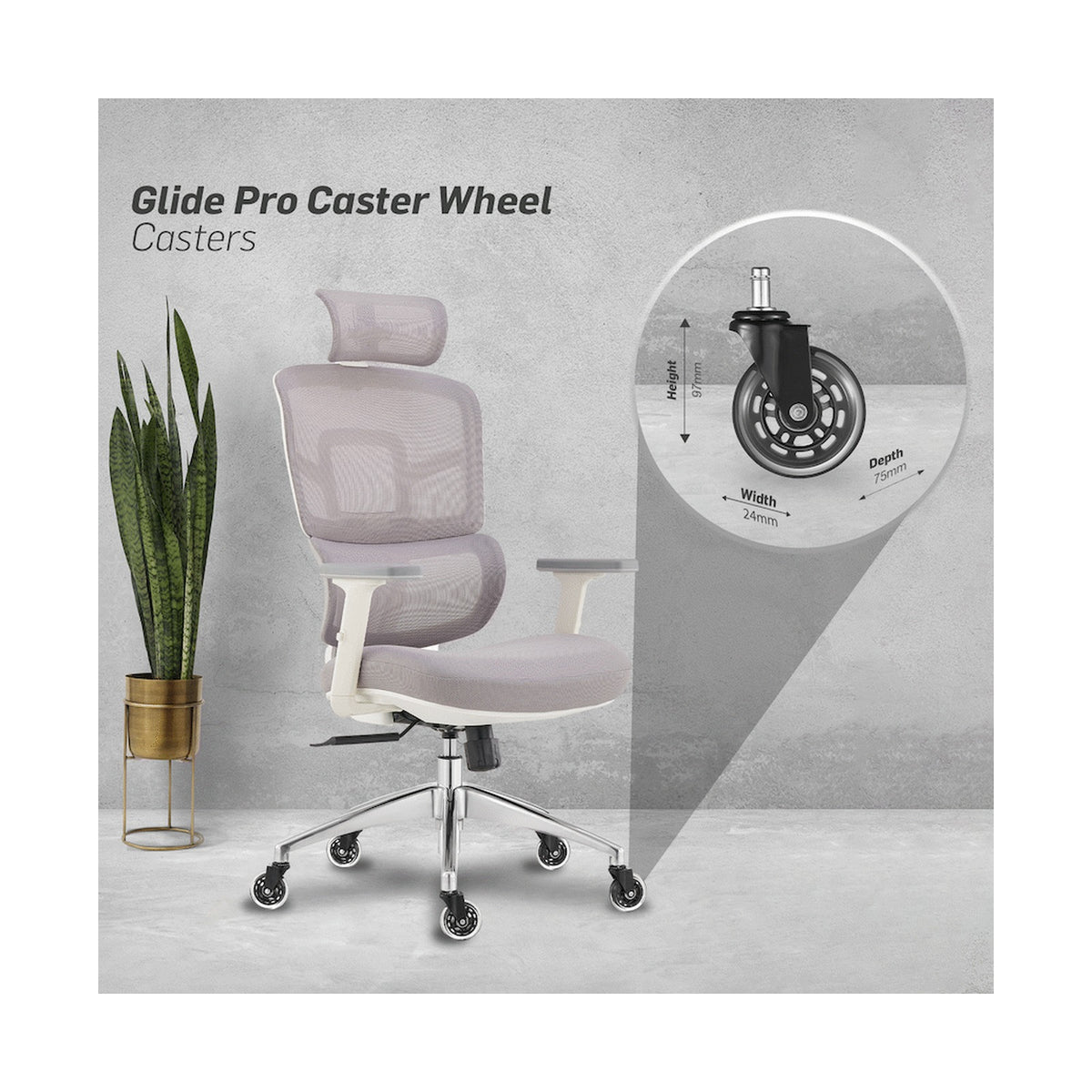 Everfurn Premium Glide Pro Caster Wheel